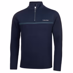 Calvin Klein Mens Padera Breathable Stretch Fabric Hybrid Sweater - M, Evening Blue