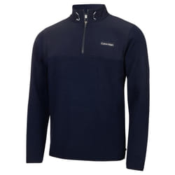 Calvin Klein Mens Hybrid Quick-Drying Breathable Polar Fleece Sweater - L, Evening Blue