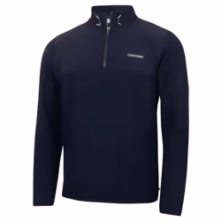 Calvin Klein Mens Hybrid Quick-Drying Breathable Polar Fleece Sweater - XXL, Evening Blue
