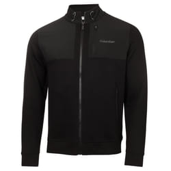 Calvin Klein Mens Hyper Tech Adjustable Drawcord Full Zip Sweater - XXL, Black