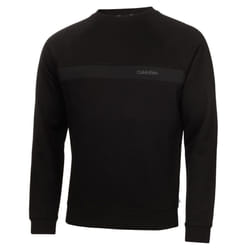 Calvin Klein Mens Hyper Tech Stretch fabric Cotton Blend Sweater - L, Black