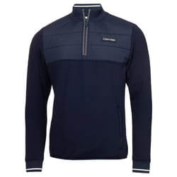 Calvin Klein Mens Baylor Creek Hybrid Comfortbable Half Zip Sweater - XL, Eve Blue