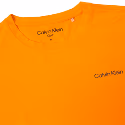 Calvin Klein Mens Newport Moisture Wicking Breathable Lightweight T-Shirt - L, Sunflower Marl