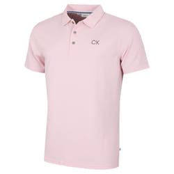 Calvin Klein Mens Central Eco Light Wicking Golf Polo Shirt - M, Baby Pink