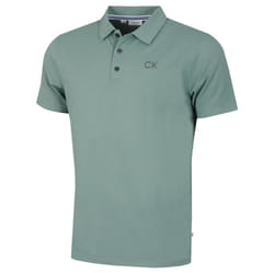 Calvin Klein Mens Central Eco Light Wicking Golf Polo Shirt - S, Sage