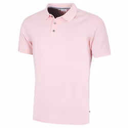 Calvin Klein Mens 2024 North Coast Moisture Wicking Polo Shirt - XXL, Baby Pink