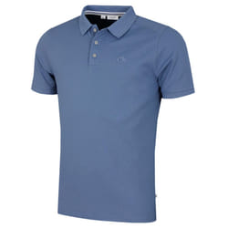Calvin Klein Mens North Coast Moisture Wicking Polo Shirt - XXXXXL, Denim Blue