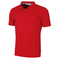 Calvin Klein Mens 2024 North Coast Moisture Wicking Polo Shirt - L, Red