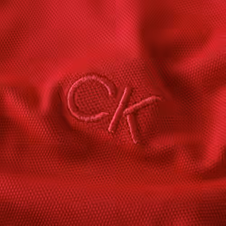 Calvin Klein Mens 2024 North Coast Moisture Wicking Polo Shirt - XL, Red