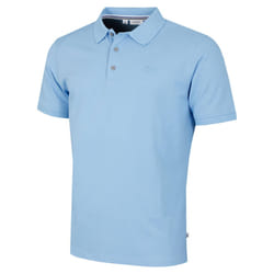 Calvin Klein Mens 2024 North Coast Moisture Wicking Polo Shirt - S, Sky