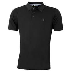 Calvin Klein Mens 2025 Campus 3 Button Ribbed Collar Golf Polo Shirt - XXXXXL, Black