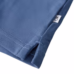 Calvin Klein Mens 2025 Campus 3 Button Ribbed Collar Golf Polo Shirt - XXXXXL, Denim Blue