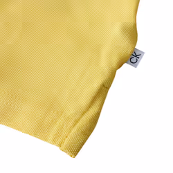 Calvin Klein Mens Campus 3 Button Ribbed Collar Golf Polo Shirt - - - S, Lemon