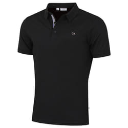 Calvin Klein Mens Campus Sport Stretch Wicking Golf Polo Shirt - XL, Black