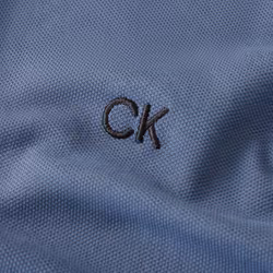 Calvin Klein Mens Campus Sport Stretch Wicking Golf Polo Shirt - XL, Denim Blue