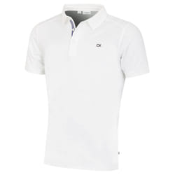 Calvin Klein Mens Campus Sport Stretch Wicking Golf Polo Shirt - XL, White