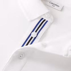 Calvin Klein Mens Campus Sport Stretch Wicking Golf Polo Shirt - XL, White