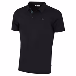Calvin Klein Mens Campus Camo Soft Feel Golf Polo Shirt - M, Black