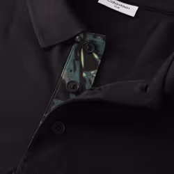 Calvin Klein Mens Campus Camo Soft Feel Golf Polo Shirt - M, Black
