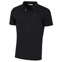 Calvin Klein Mens 2024 Campus Camo Soft Feel Golf Polo Shirt - S, Black