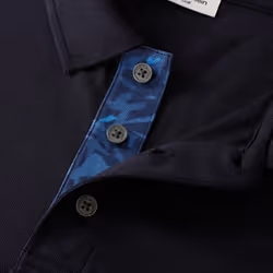 Calvin Klein Mens Campus Camo Soft Feel Golf Polo Shirt - S, Navy