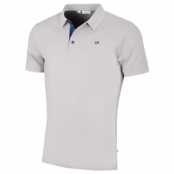 Calvin Klein Mens Campus Camo Soft Feel Golf Polo Shirt - XXL, Silver