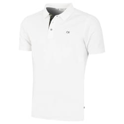 Calvin Klein Mens Campus Camo Soft Feel Golf Polo Shirt - M, White/Grey Camo