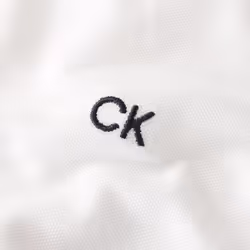Calvin Klein Mens 2024 Campus Camo Soft Feel Golf Polo Shirt - L, White/Navy Camo