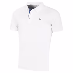 Calvin Klein Mens Campus Camo Soft Feel Golf Polo Shirt - M, White/Navy Camo
