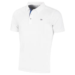 Calvin Klein Mens Campus Camo Soft Feel Golf Polo Shirt - M, White/Navy Camo