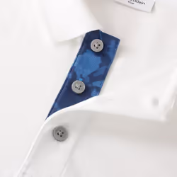 Calvin Klein Mens Campus Camo Soft Feel Golf Polo Shirt - M, White/Navy Camo