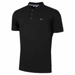 Calvin Klein Mens Blade Collar Campus Golf Polo Shirt - M, Black