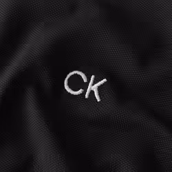 Calvin Klein Mens Blade Collar Campus Golf Polo Shirt - M, Black
