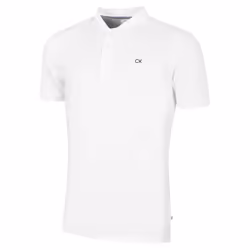 Calvin Klein Mens Blade Collar Campus Golf Polo Shirt - M, White
