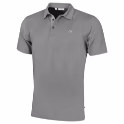 Calvin Klein Mens Prep Campus Oxford Pique Golf Polo Shirt - L, Black