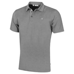Calvin Klein Mens Prep Campus Oxford Pique Golf Polo Shirt - L, Black