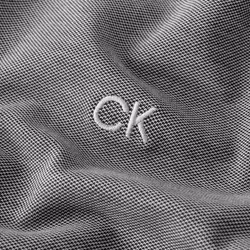 Calvin Klein Mens Prep Campus Oxford Pique Golf Polo Shirt - M, Black