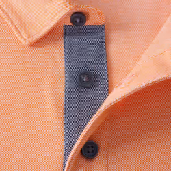 Calvin Klein Mens Prep Campus Oxford Pique Golf Polo Shirt - M, Orange