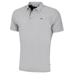 Calvin Klein Mens Prep Campus Oxford Pique Golf Polo Shirt - XL, Silver