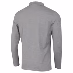 Calvin Klein Mens 2024 Long Sleeve Stretch Campus Golf Polo Shirt - S, Grey Marl