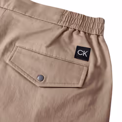 Calvin Klein Mens 2024 CK Comfy Hybrid Stretch Cotton Golf Shorts - 32" Waist, Khaki