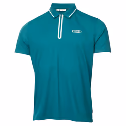 Calvin Klein Mens 2025 Belmont Moisture Wicking Technical Golf Polo Shirt - M, Sea Green