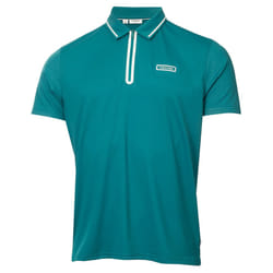 Calvin Klein Mens 2025 Belmont Moisture Wicking Technical Golf Polo Shirt - M, Sea Green