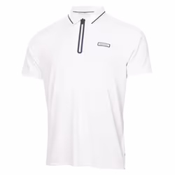Calvin Klein Mens 2025 Belmont Moisture Wicking Technical Golf Polo Shirt - M, White