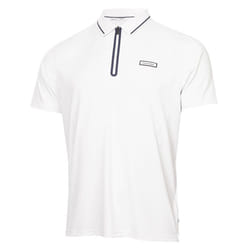 Calvin Klein Mens 2025 Belmont Moisture Wicking Technical Golf Polo Shirt - M, White