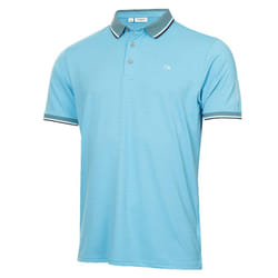 Calvin Klein Mens 2025 Rockland Moisture Wicking Easy Care Golf Polo Shirt - S, Aquarius