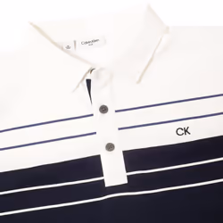 Calvin Klein Mens 2025 Pinebrook Moisture Wicking Technical Golf Polo Shirt - L, Navy