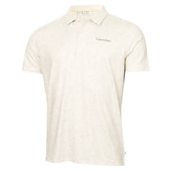 Calvin Klein Mens 2025 Abstract Watercolour Printed Stretch Golf Polo Shirt - M, Turtle Dove