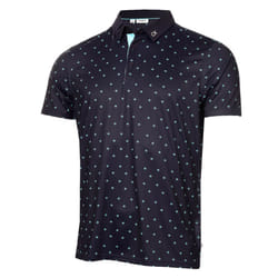 Calvin Klein Mens 2025 Riverton Moisture Wicking Technical Golf Polo Shirt - XL, Navy