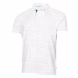 Calvin Klein Mens 2025 Riverton Moisture Wicking Technical Golf Polo Shirt - M, White